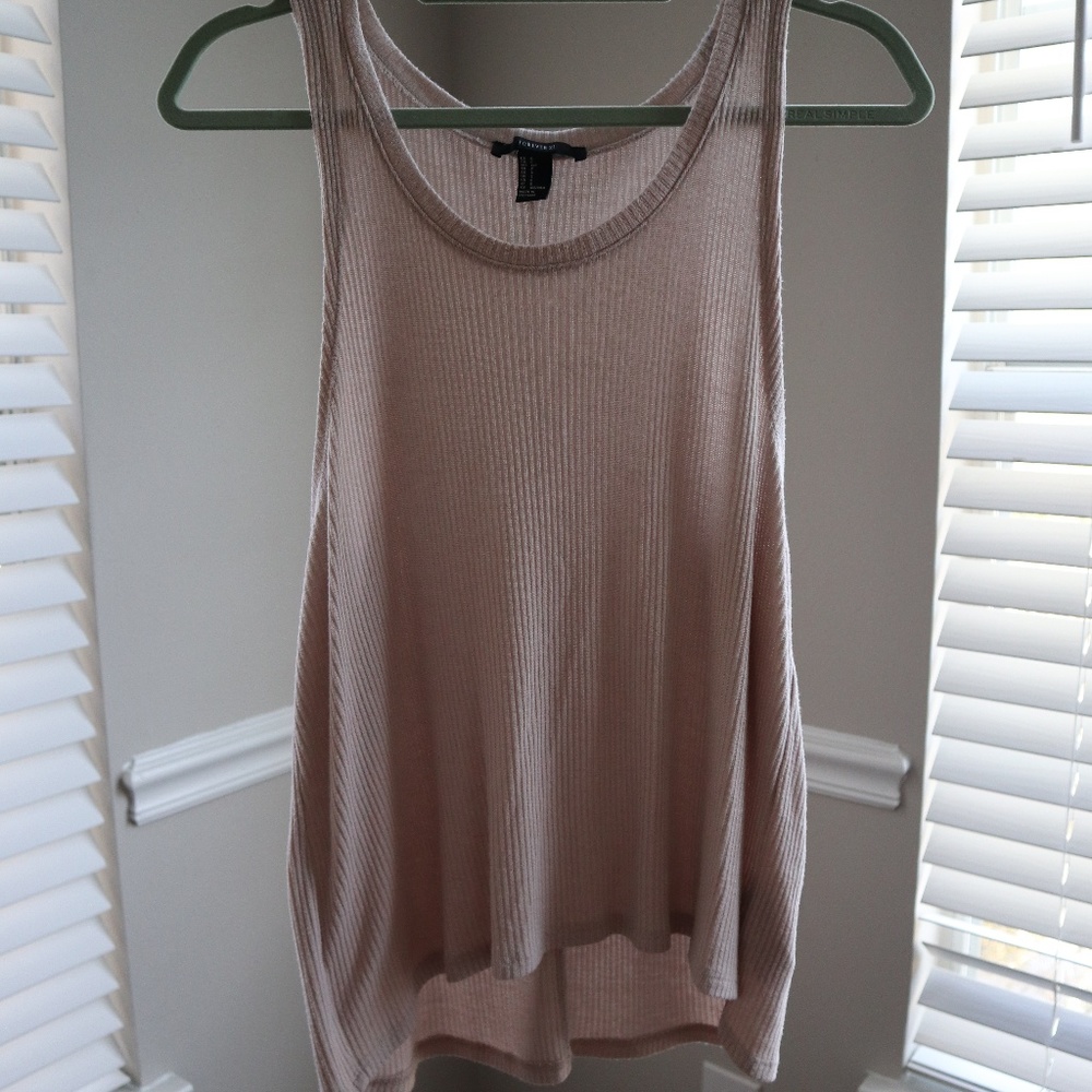 Tan Knit Tank Top